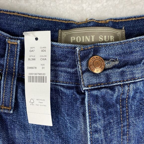 NWT Point Sur Jeans Womens‎ 31 Blue J Crew Vista Straight Jean Catalina Selvedge - Picture 5 of 16